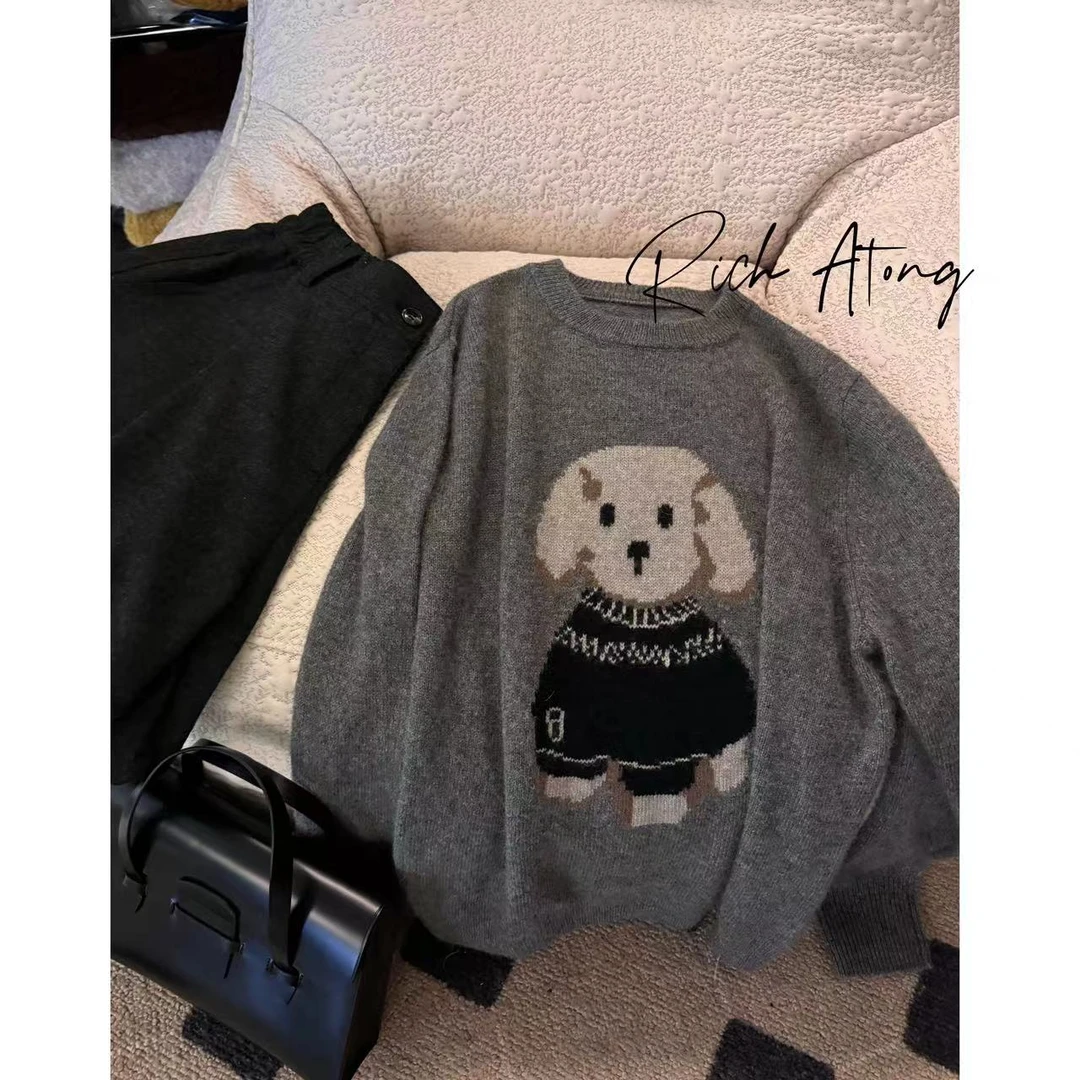 atong/阿彤-【毛衣狗】-2024 阿彤家圆领小狗毛衣