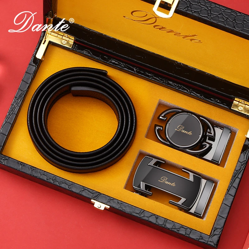 男士皮带休闲时尚潮流腰带自动合金扣休闲百搭双扣套装