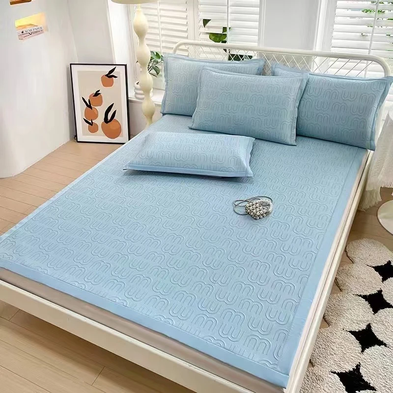 夏季床席款印花提花可机洗尤莱特高端夏季用凉席高能感三件套