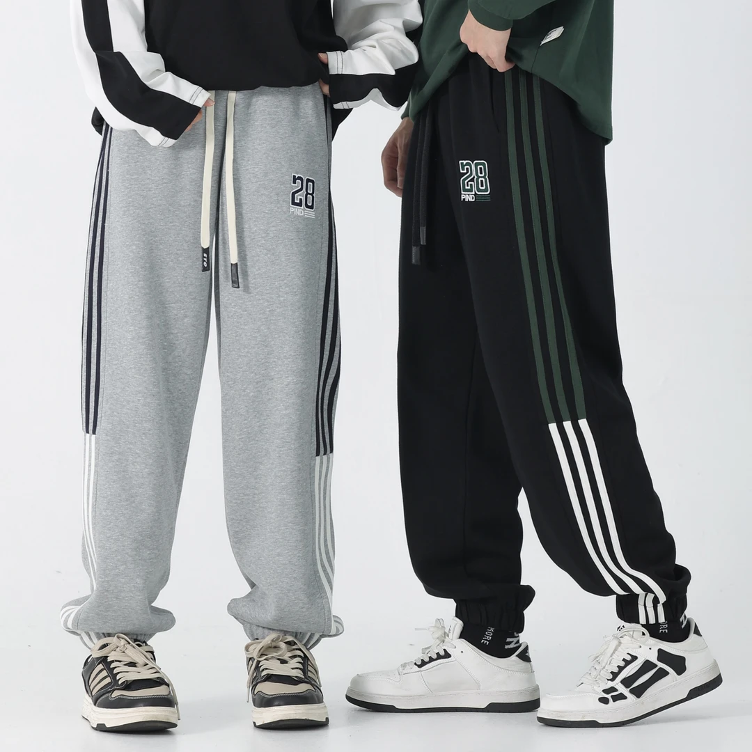 可凡少年秋季青少年男生大码百搭休闲裤卫裤宽松加长束脚裤98132