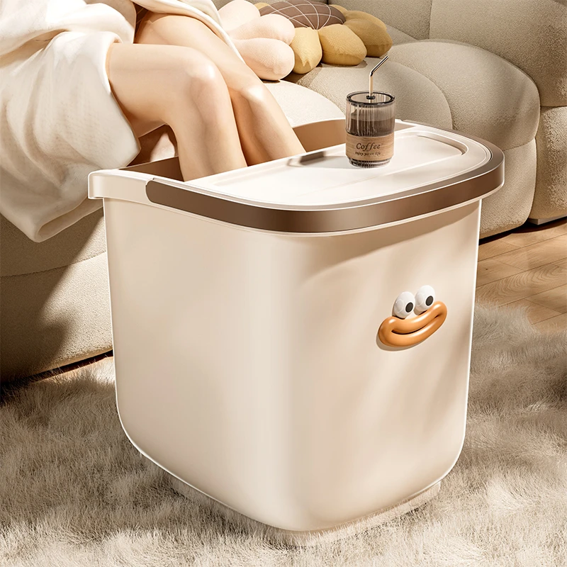 香肠嘴个性泡脚桶过小腿高深加厚洗脚桶家用塑料泡脚盆足浴保温