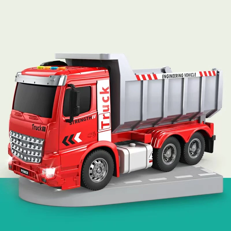 【可】海泰大号惯性声光早教倒车装卸车翻斗车仿真工程车儿童玩具