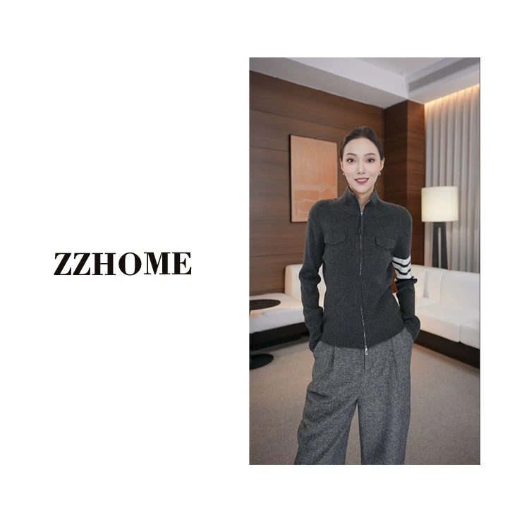 【ZOZO HOME】“大都会”系列绵·羊·毛双拉链毛衣411ZZS-J122-068
