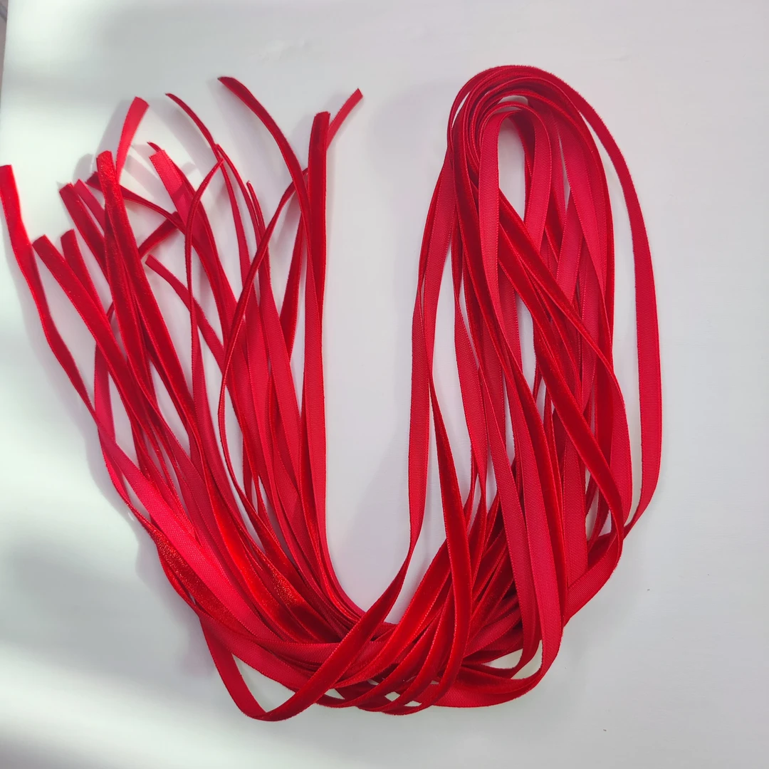 儿童扎头发头绳编发丝绒带小女孩新年喜庆发饰发带彩绳编辫子绳女