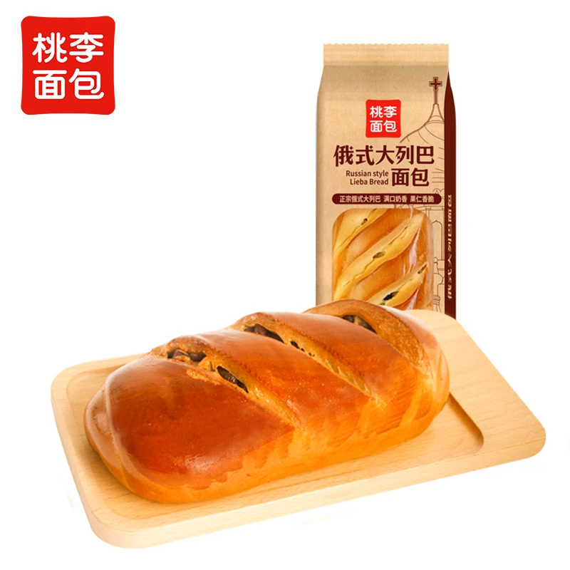 【平台补贴款】桃李 俄式大列巴面包 500g/袋 全麦坚果核桃大列巴