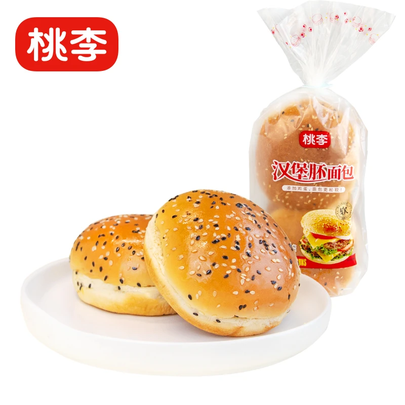 【平台补贴款】桃李 汉堡胚 面包胚家庭装240g*2袋 一袋可做4个汉堡