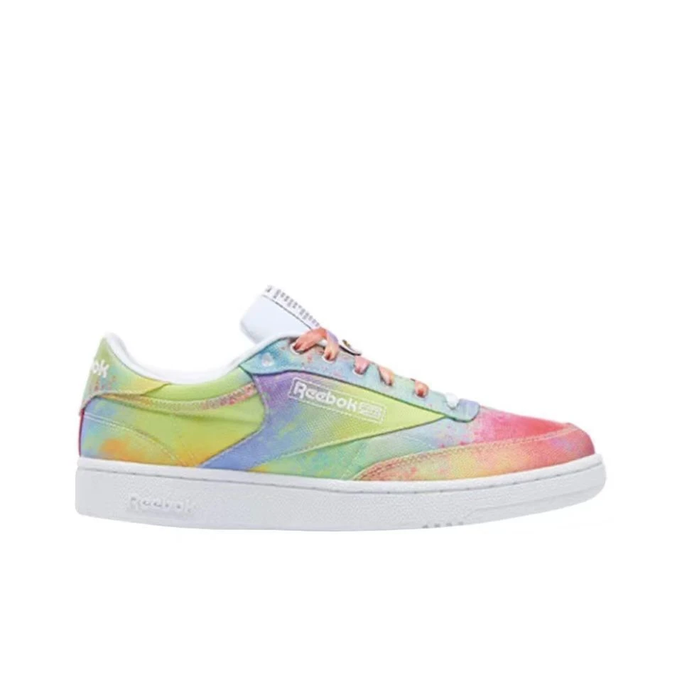 X131-Reebok Club C 85 休闲扎染 低帮 板鞋 男女同款 粉绿