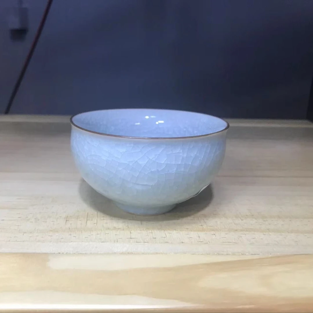 汝窑开片可养陶瓷压手杯