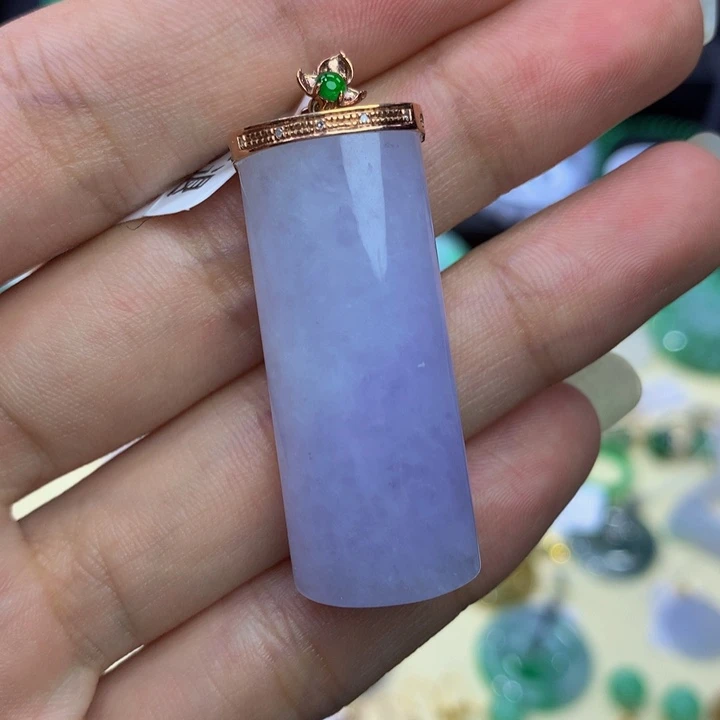 翡翠手链18K金镶嵌翡翠