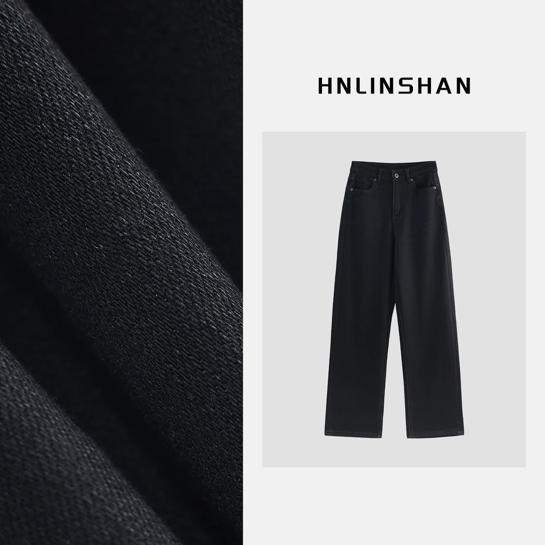 【三明治】3D打印羽绒科技面料直筒牛仔裤40422321