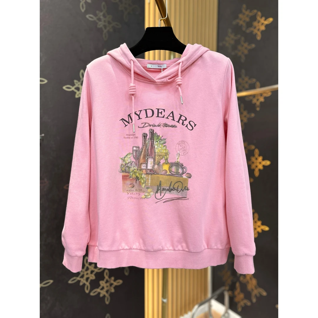 【宠粉福利】40-60岁精致女性 时尚减龄休闲百搭显瘦刺绣卫衣#9330