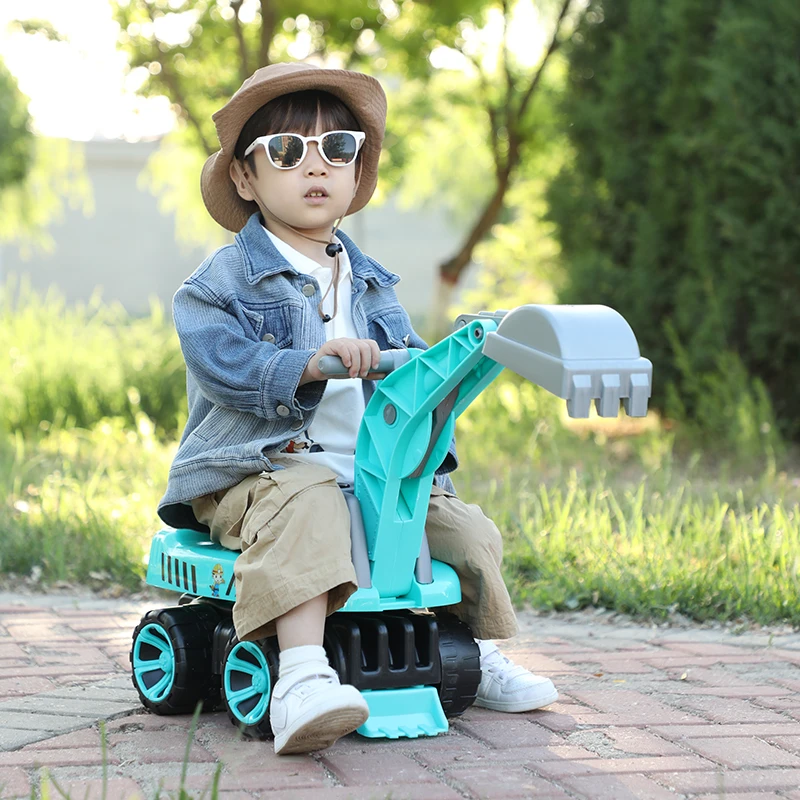 儿童挖机玩具车可坐可骑大型电动带灯光带音乐挖掘机工程车男孩