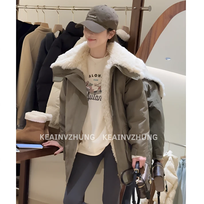 【阿尔卑斯】只出不进-冬季韩版宽松气质加厚露思同款派克服