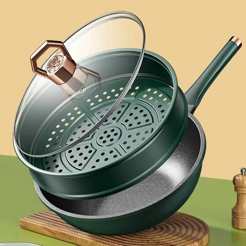 炒菜锅家用不粘锅家用燃气灶电磁炉多功能平底锅燃气电磁炉通用