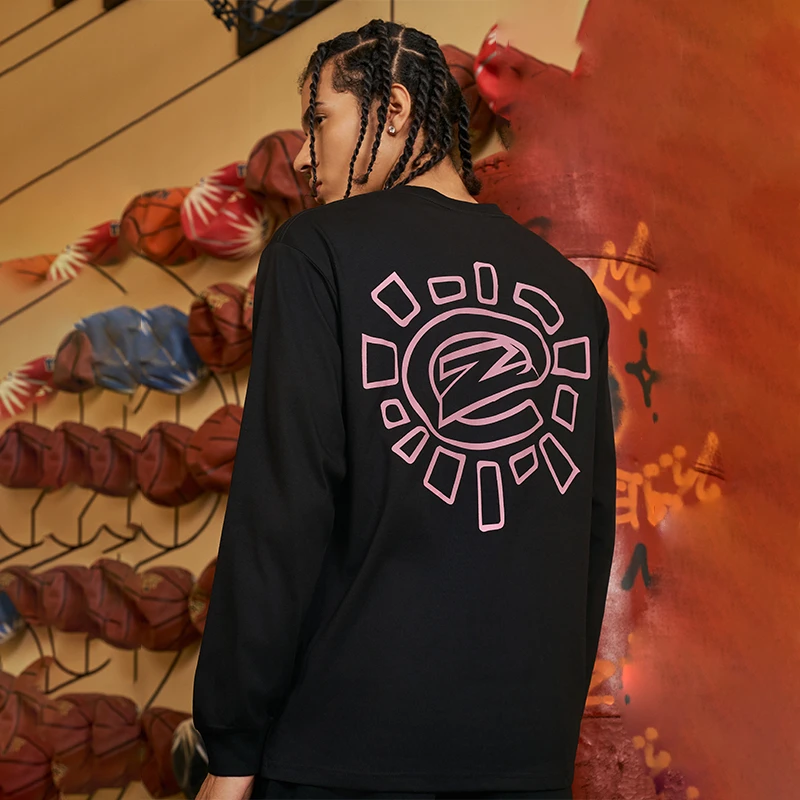 有志者UZIS曙光2.0运动长袖男美式纯棉T恤休闲宽松篮球跑步打底衫