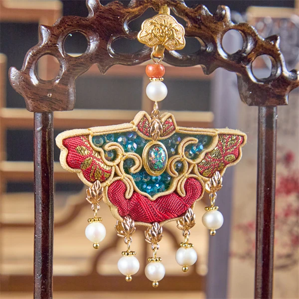 非金属布艺胸针 【云肩】压襟手工胸针复古日常古典超仙仙女配饰