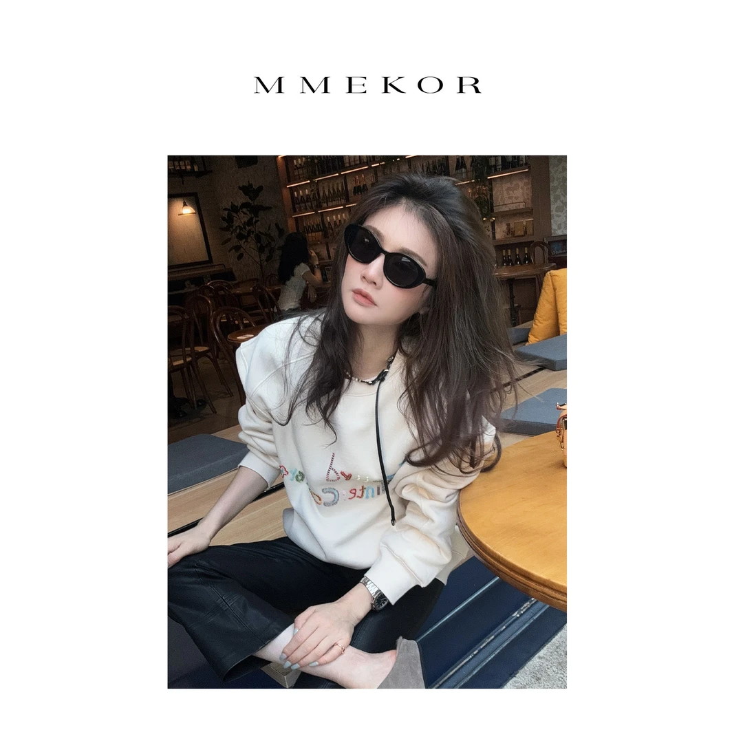 MMEKOR“无花果”卫衣 2025新款活力常青藤百搭加绒上衣 88915