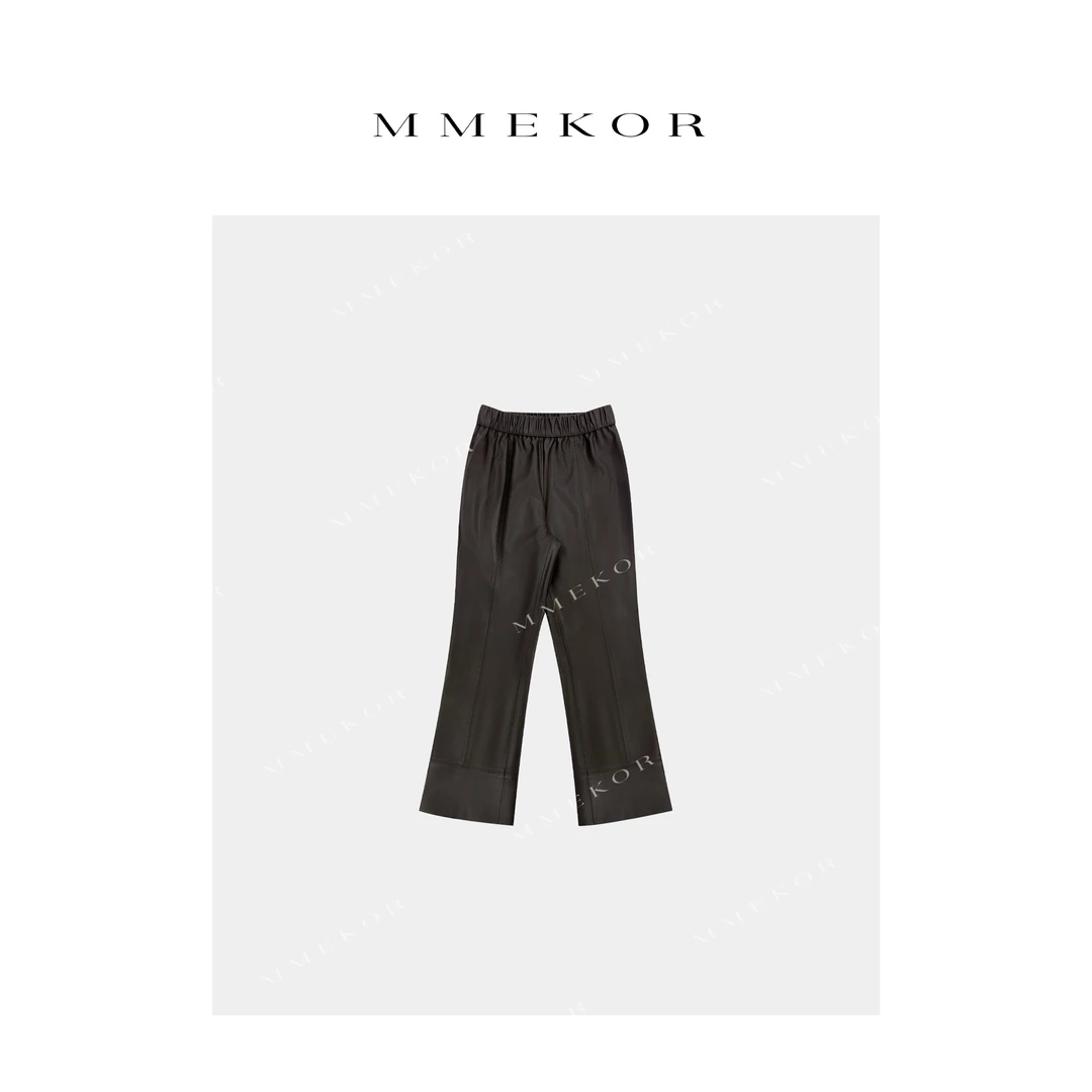 MMEKOR“微喇皮裤”摩登街头时髦百搭休闲裤 79539