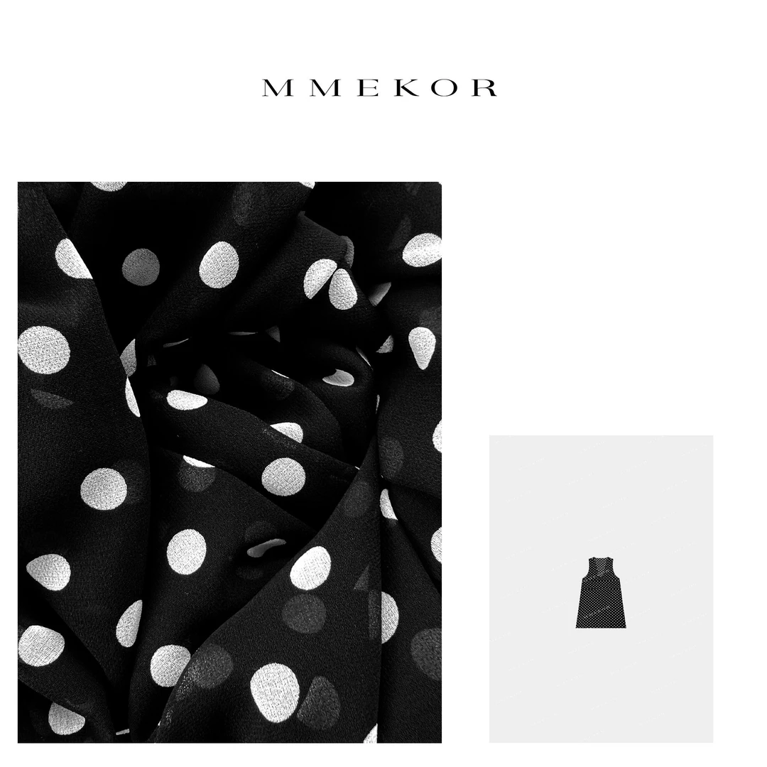 MMEKOR “波比点点”连衣裙 静奢老钱风气质优雅裙子 67035