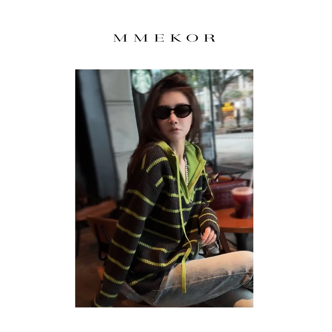 MMEKOR“醒目条纹”毛衣 2025新款活力常青藤时髦毛衣 88933