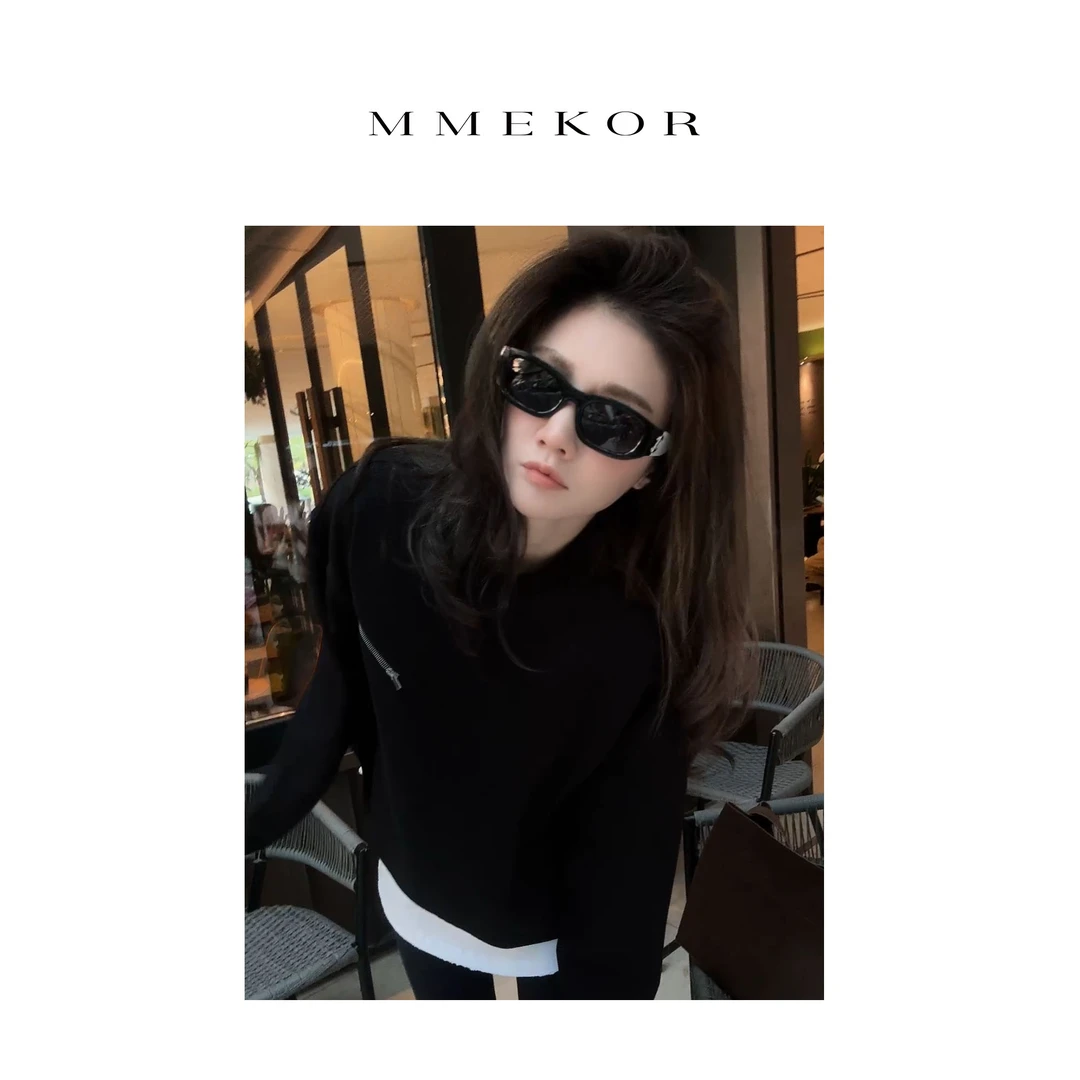 MMEKOR“至简美学”卫衣 2025新款智性通勤磨毛上衣 89173