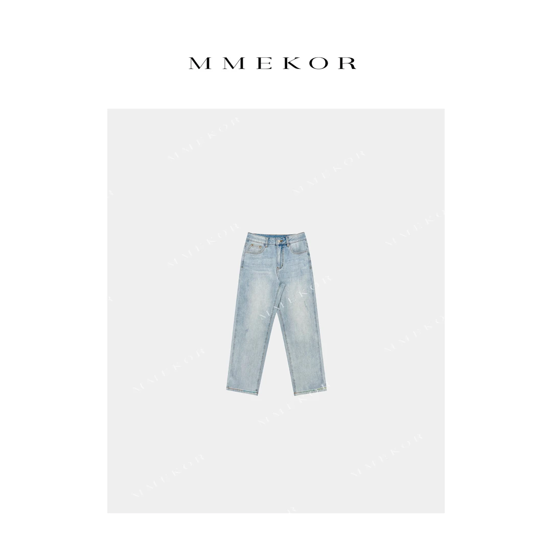 MMEKOR“彩虹牛仔” 原宿辣妹时髦牛仔裤79319