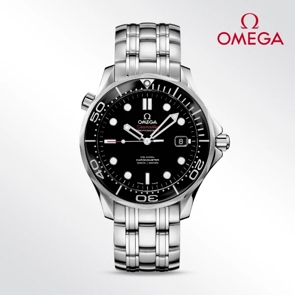 99新 Omega/欧米茄 海马300/表径41mm/黑盘男士表