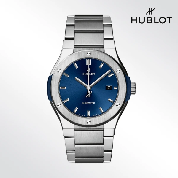 99新  HUBLOT宇舶/经典融合/钛金属/表径42mm/公价65000高端表