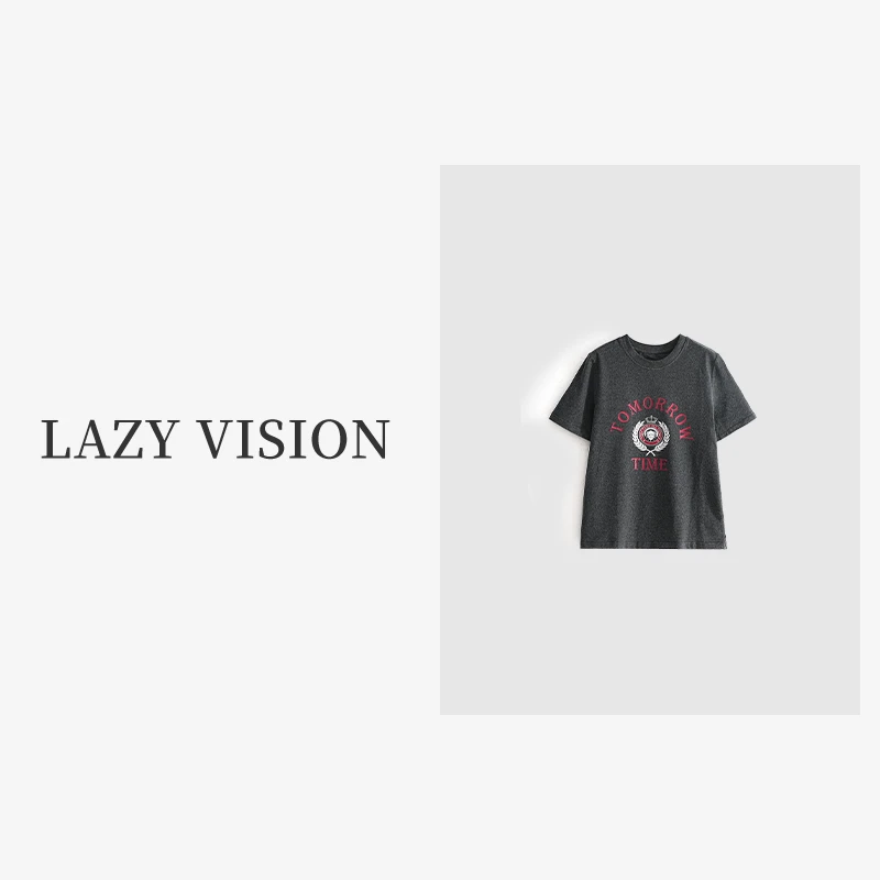 LAZYVISION夏季新款休闲百搭高端T恤女ZMD-19003小小