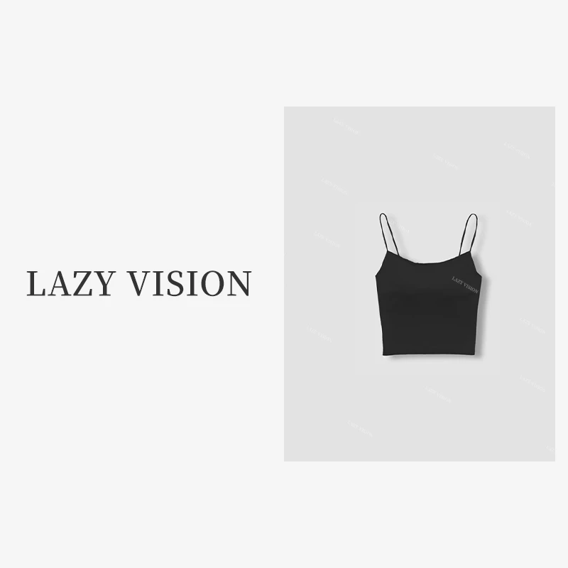LAZYVISION女打底气质夏季短款纯色内搭吊带ZM2-6834小小
