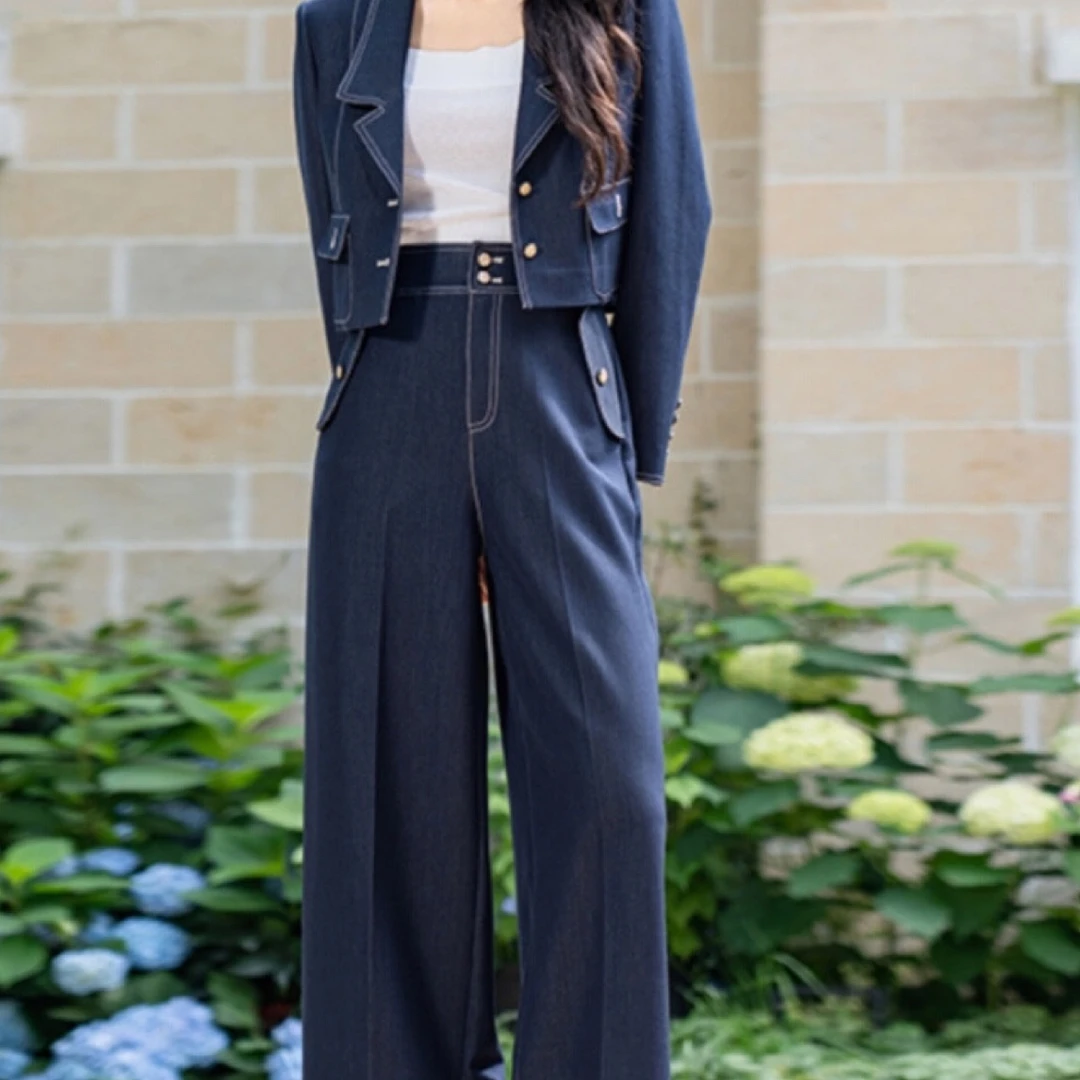 牛仔外套女2023Effusive中高端新款气质时尚优雅百搭秋季外套