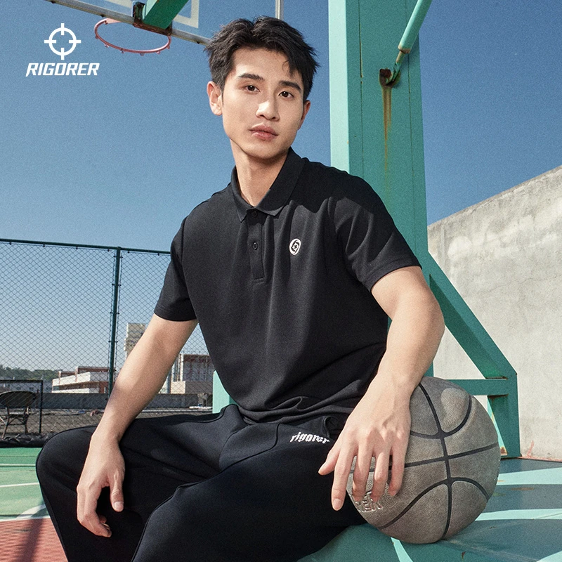 准者运动POLO衫男短袖上衣T恤2024年夏季新款商务修身翻领打底衫