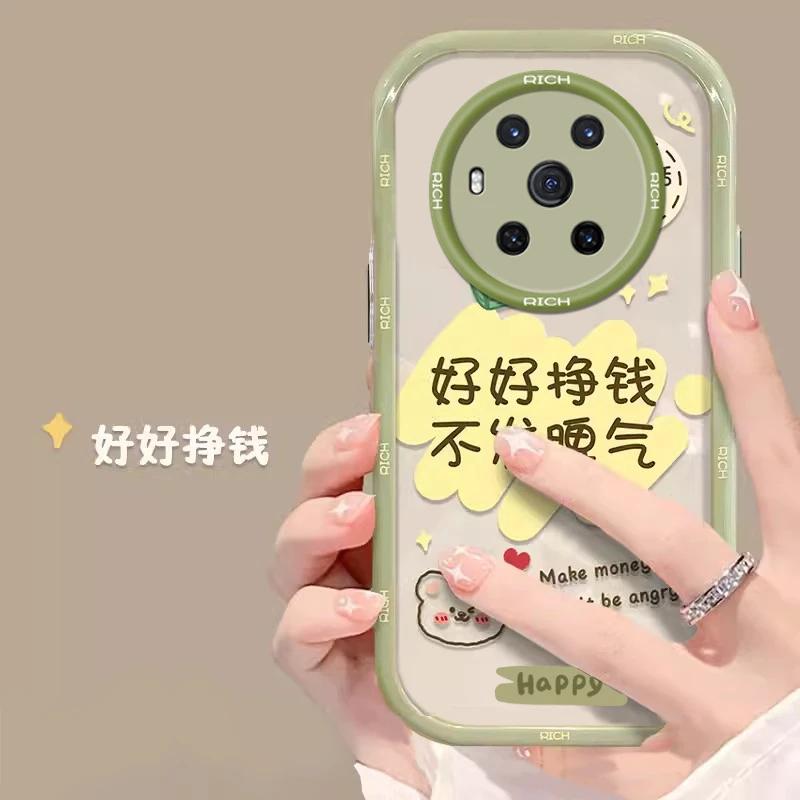 荣耀magic3手机壳新款网红透明全包气囊防摔硅胶软壳女款创意可爱