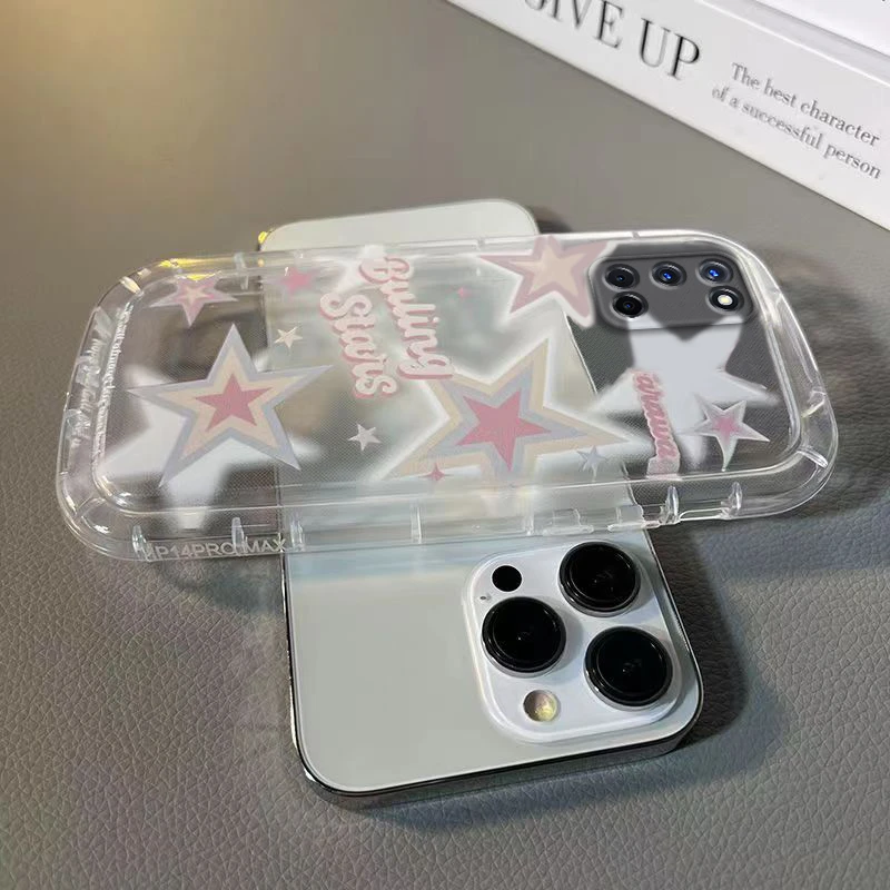 彩色星星OPPOA52手机壳全包网红OPPOA55防摔小众OPPOA92S高级感