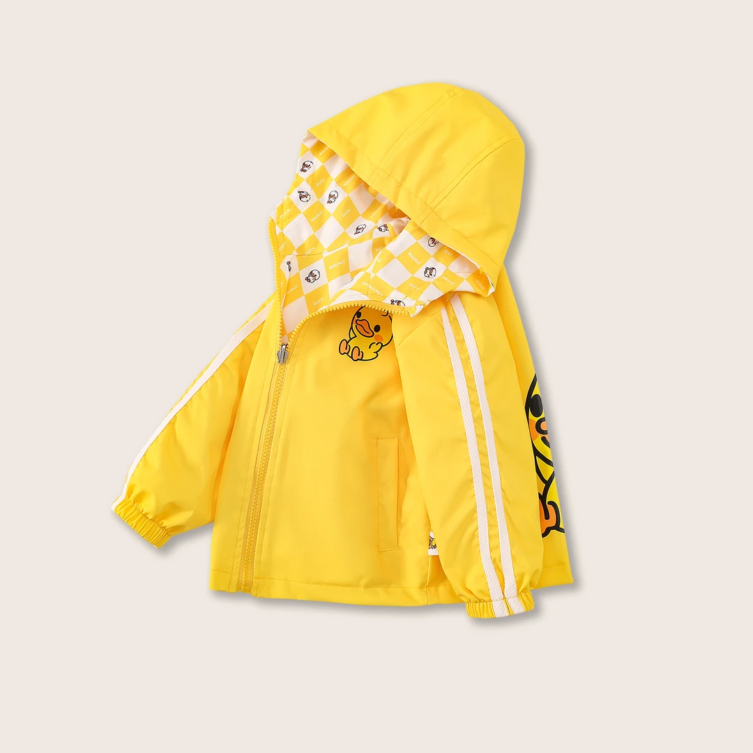 【双面穿款】小黄鸭新款春秋韩版薄款童装外套卡通儿童儿童外套2391
