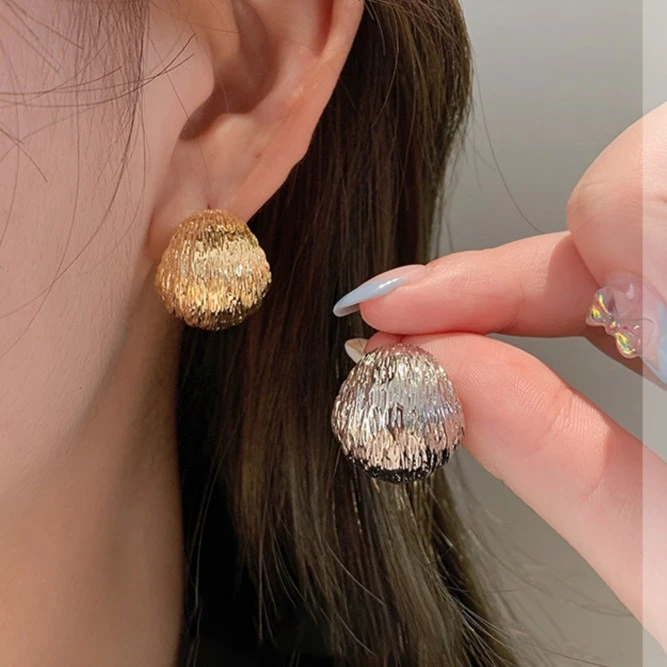 铜合金耳饰 个性设计流光耳环夸张网红气质耳饰复古轻奢高级感INS