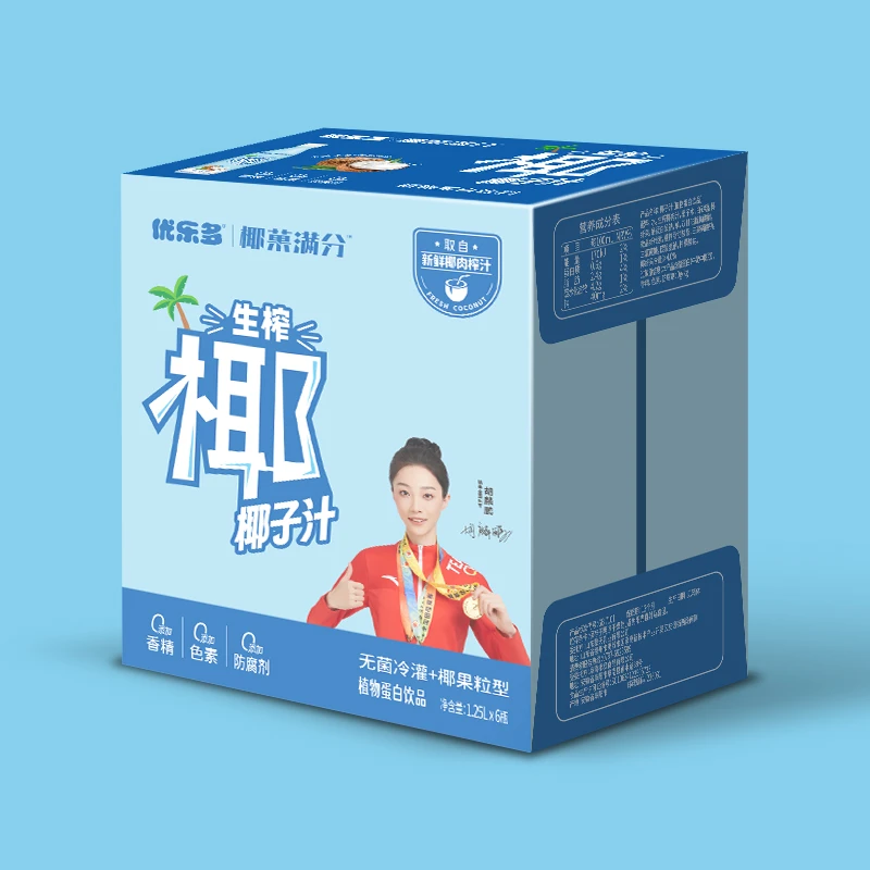 优乐多乳椰果满分1.25L*6瓶生榨椰子汁
