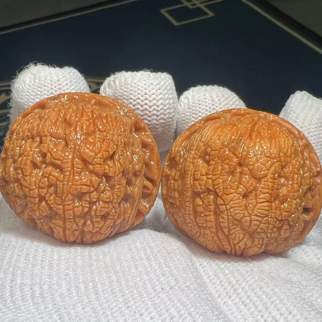 【龙珠】秦岭核桃野生文玩核桃精选配对36MM