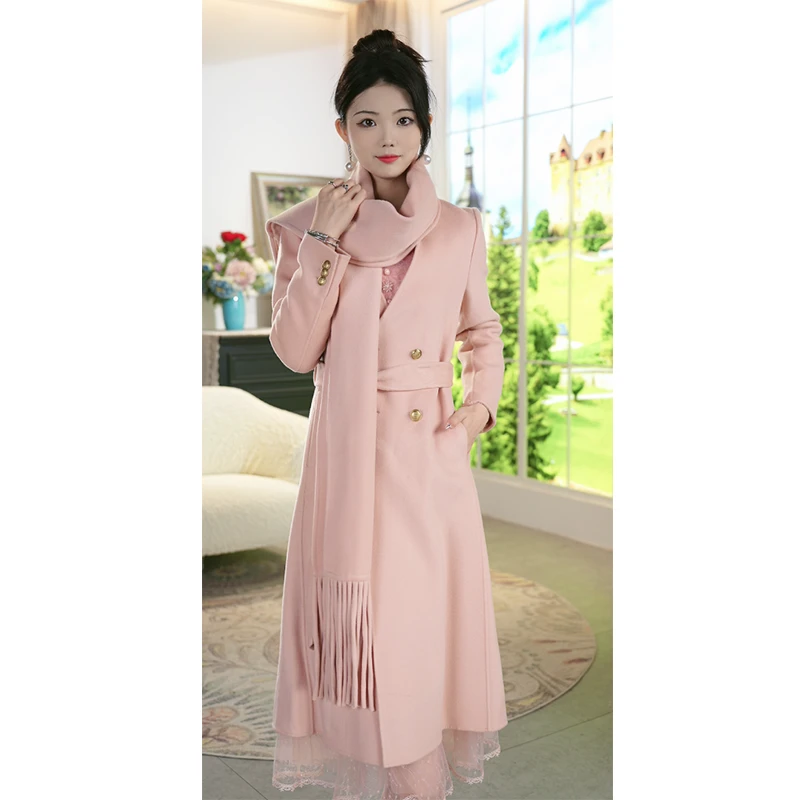 【安妮轻奢】毛呢轻奢气质显瘦女装中长款外套8234112