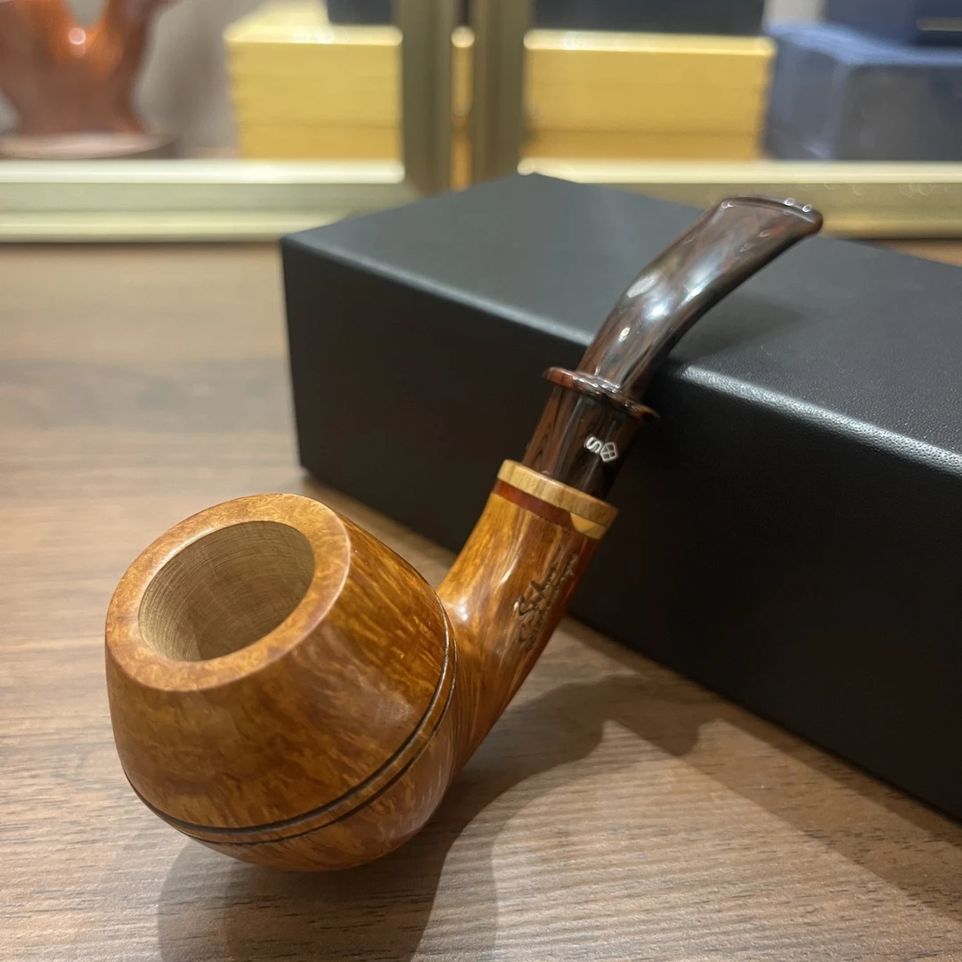 意大利《Santambrogio》斯蒂芬 XX高等级 光面罗得西亚牛头烟斗