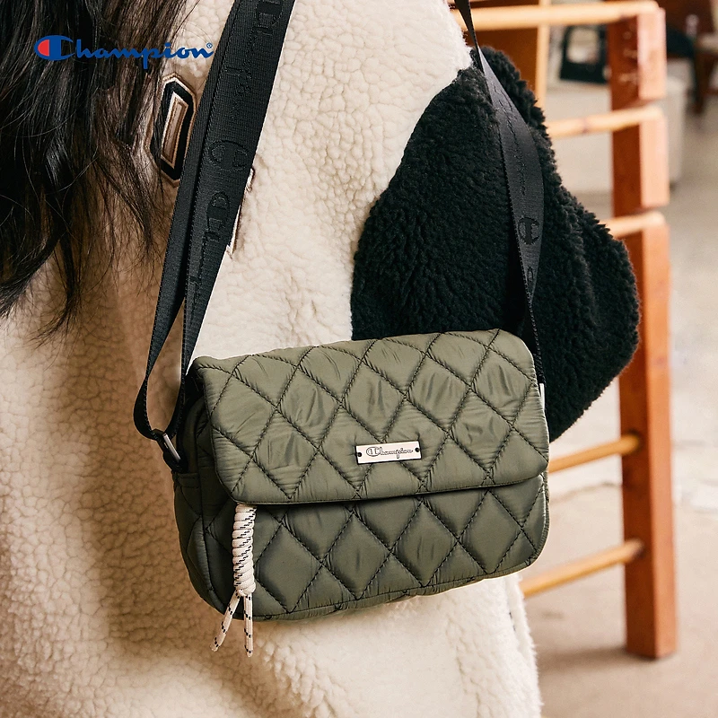 Champion上新冬新款单肩包小香风Quilted CrossbodyBag 1.0挎包包