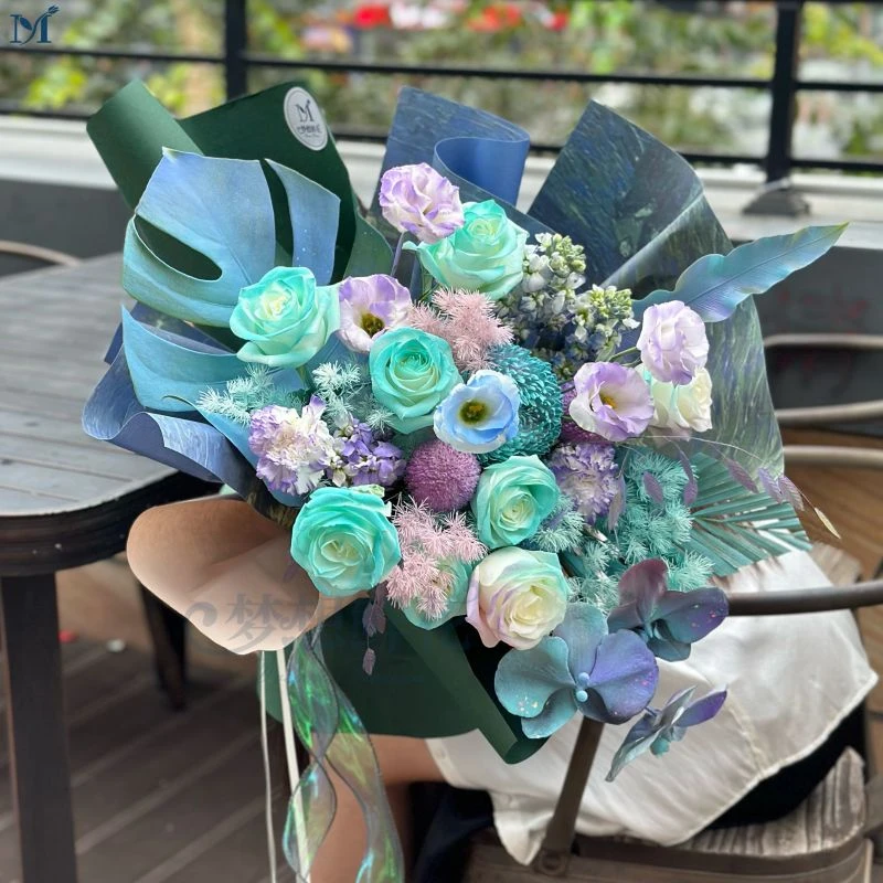 【金牛座守护花】喷色玫瑰混搭蝴蝶兰牡丹菊高端原创生日星座鲜花同城配送小时达