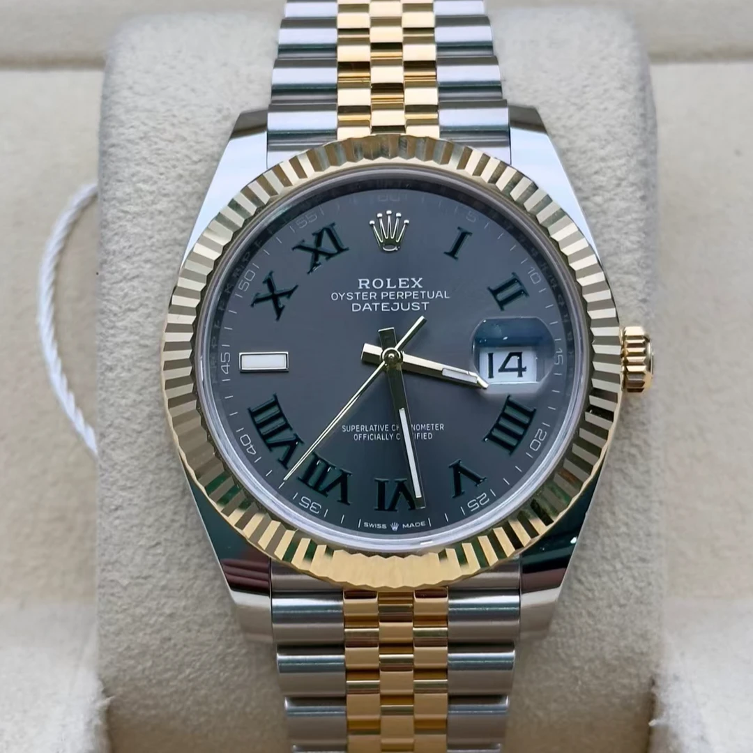 99新 Rolex/劳力士 日志型 m126333-0020五珠绿罗马 未使用全套