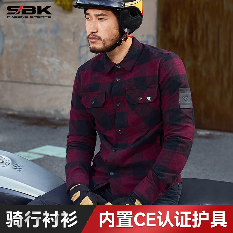 SBKJ22M06  春秋透气摩托车骑行衬衫  休闲时尚防摔骑行服