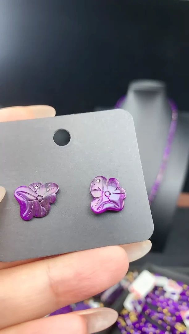 【闪购商品】苏纪石(舒俱来)耳钉银S925镶嵌.