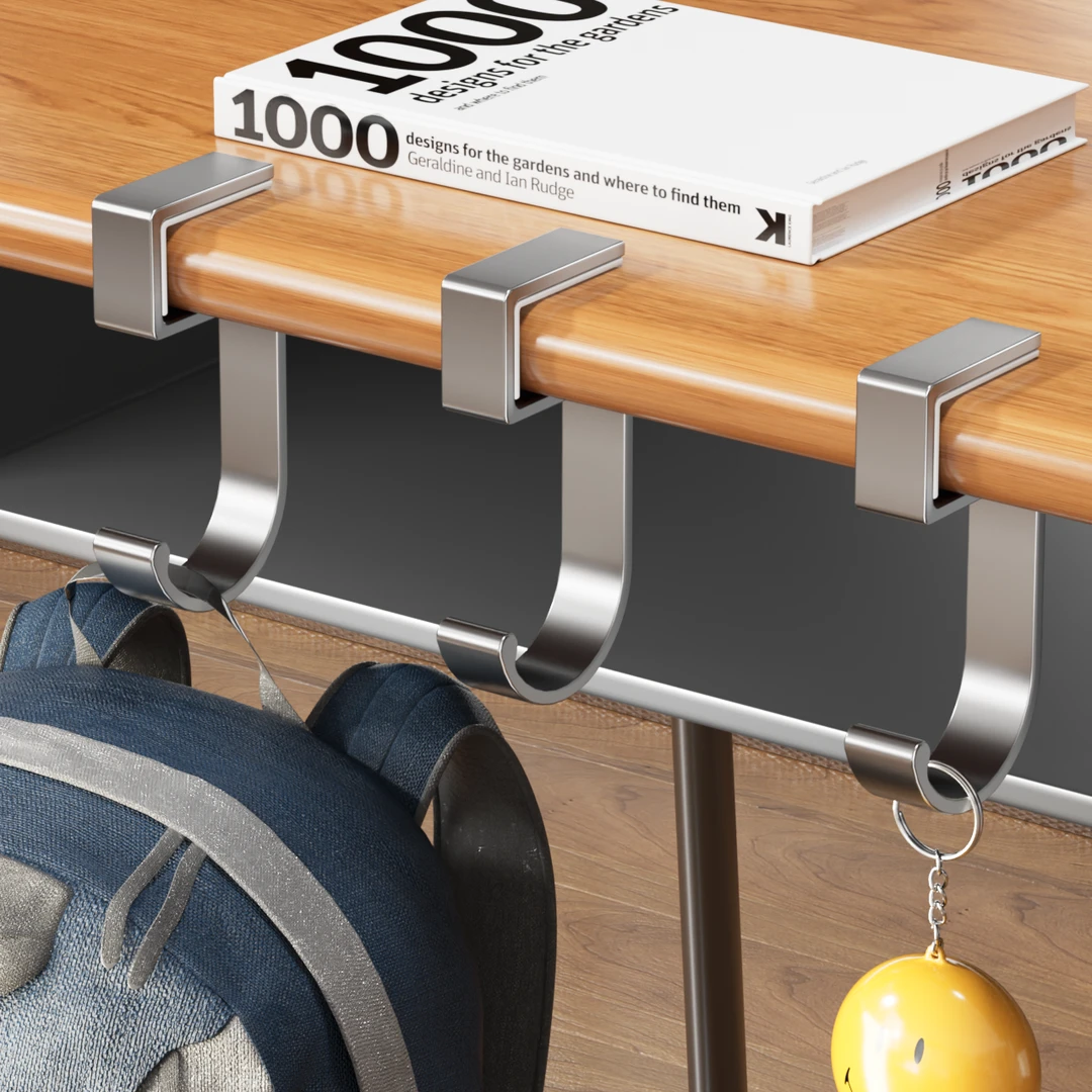 书包挂钩学生无痕侧挂包神器免钉家用免打孔壁挂式书桌桌边专用钩