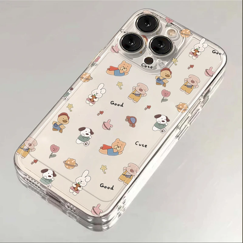 可爱动物苹果小米oppovivo华为适用iPhone12/13/14/15手机壳新款