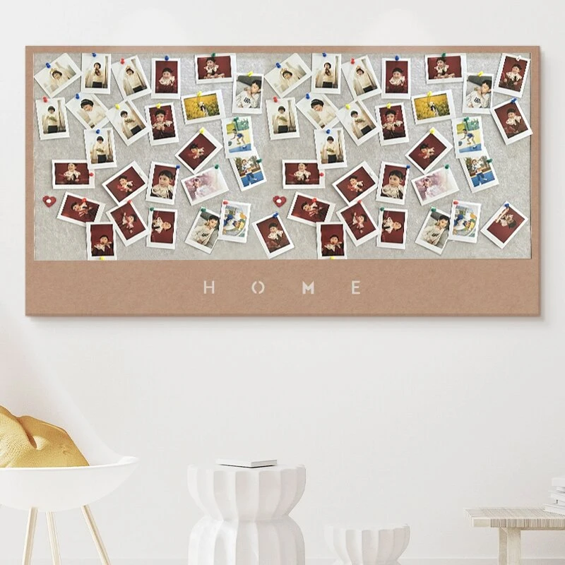 【含照片】毛毡墙送无痕钉不伤墙毛毡照片墙亲子照安全材质无甲醛