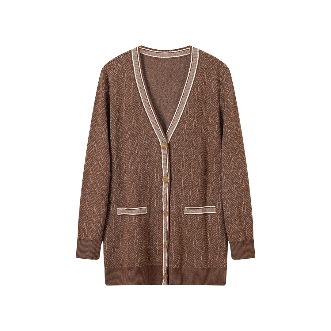 特价款 DJ2N929037时尚百搭长袖针织开衫外套女A