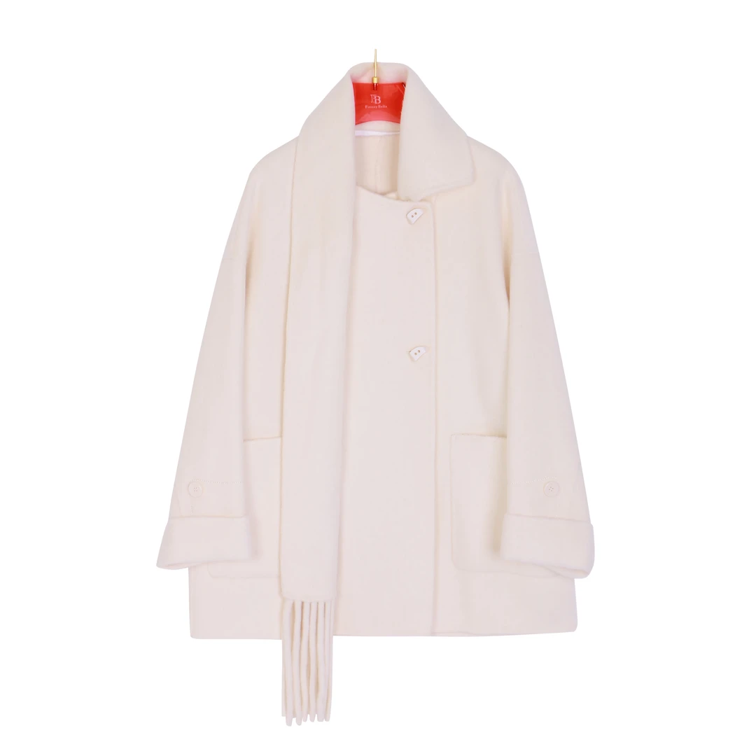 【布拉格】时尚气质高端洋气小众穿搭羊毛大衣A271